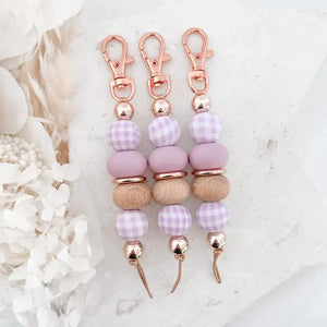 CHUCKLE & WOOD KEYCHAIN HEATHER