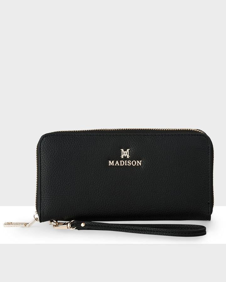 HARLOW ZIP AROUND WALLET BLACK