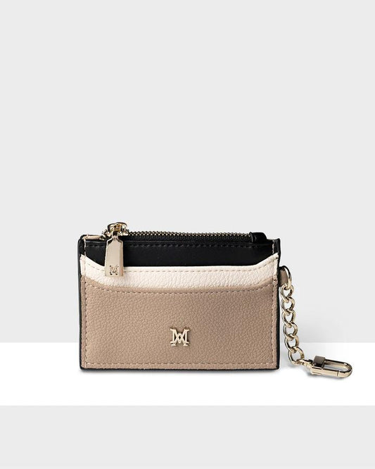 HANNAH CARD PURSE TAUPE STONE BLACK