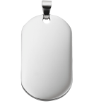 STEEL DOG TAG PENDANT