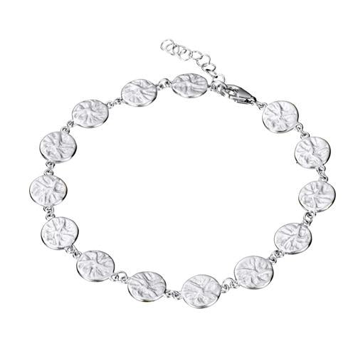 SS TEXTURED DISC BRACELET