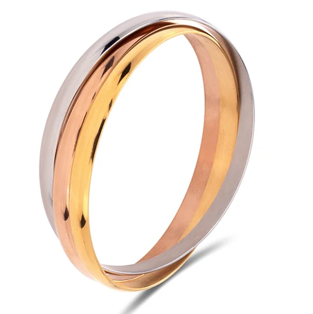 TRI-TONE STEEL BANGLE