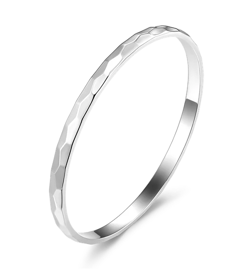 STEEL HAMMERED ROUND BANGLE 65MM