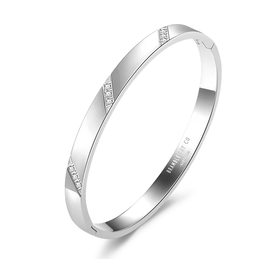 STEEL CZ BANGLE