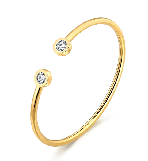 GOLD PLATED STEEL BANGLE