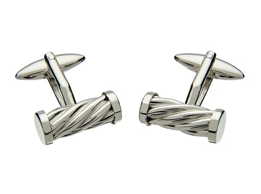 SILVERPLATE ROPE CUFFLINKS