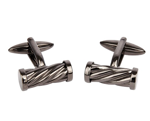 GUNMETAL ROPE CUFFLINKS