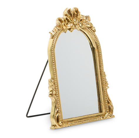 GOLD BOW TABLE MIRROR