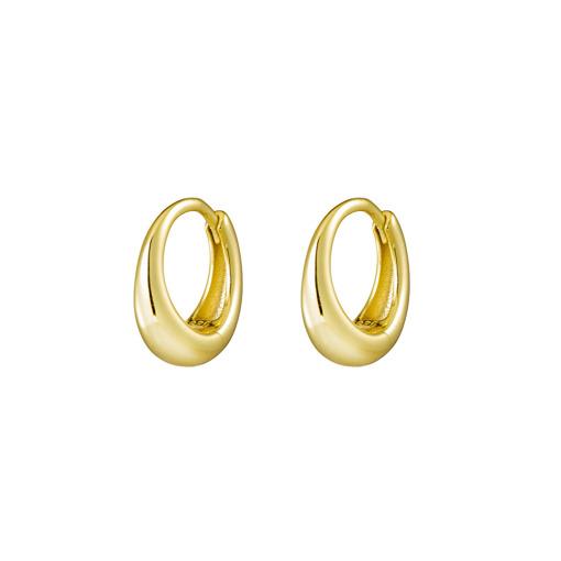 SS CONCAVE HOOP EARRINGS