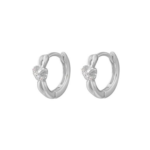 SS CZ KNOT HOOPS