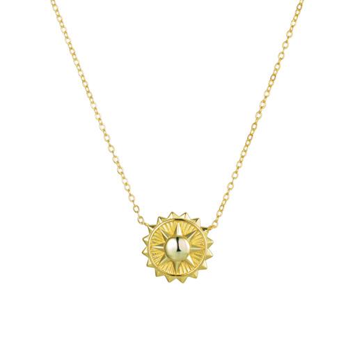 SS GP SUN DISC NECKLACE