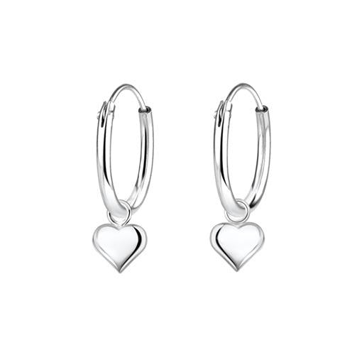 Tiny Treasures sterling silver children’s heart drop earring
