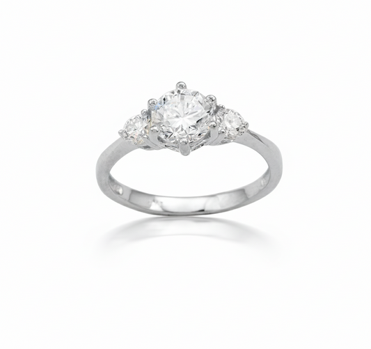 9CT WG LG DIAMOND TRILOGY RING