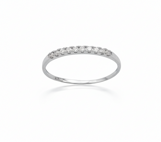 9CT WG LG DIAMOND WEDDING RING