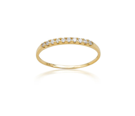 9CT YG LG DIAMOND WEDDING RING