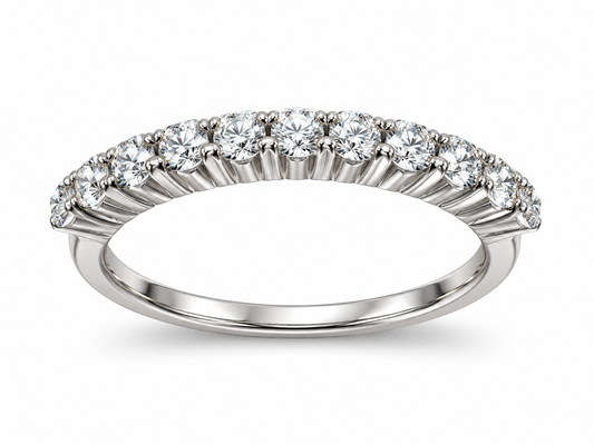 9CT WG LAB GROWN DIAMOND WEDDING RING