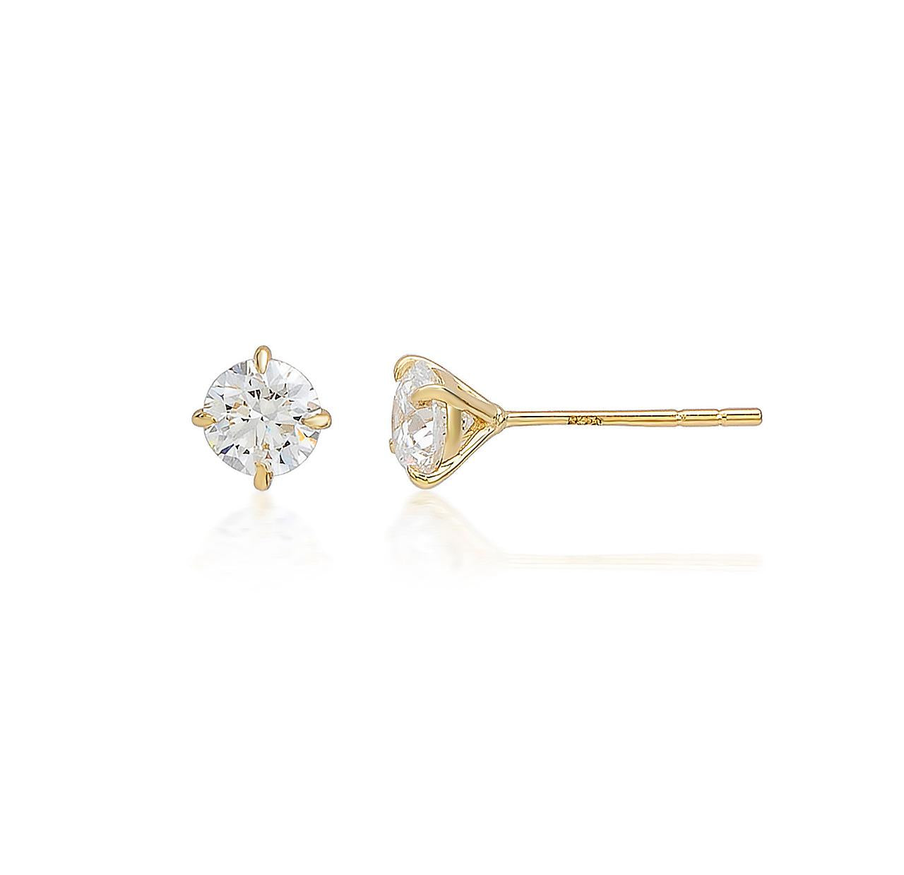 9CT LGD STUD EARRINGS TDW 0.50CT