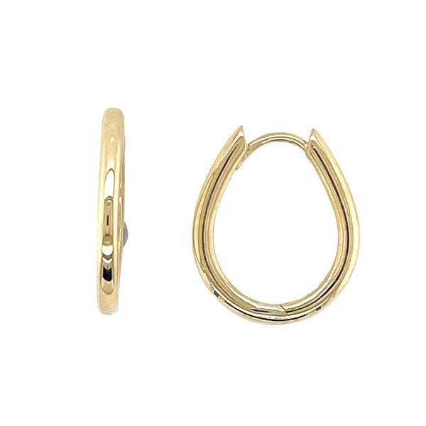9CT YG TEARDROP HUGGIES