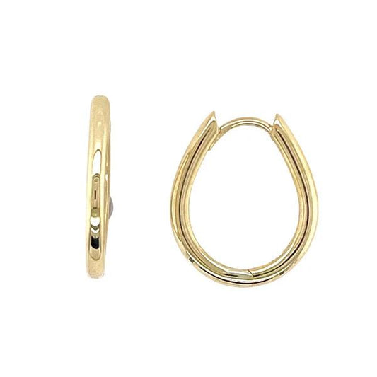 9CT YG TEARDROP HUGGIES
