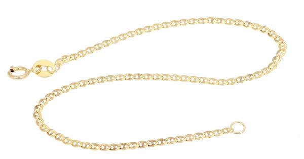 9CT YG ITALIAN ANCHOR CONCAVE NECKLACE