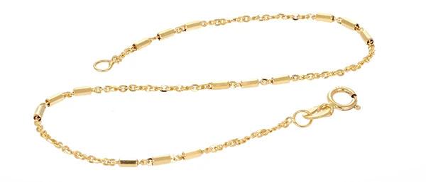9CT YG TUBE AND CURB NECKLACE