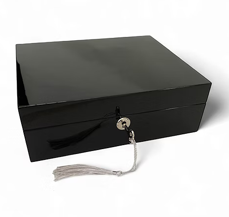 LARGE BLACK JEWELLERY BOX