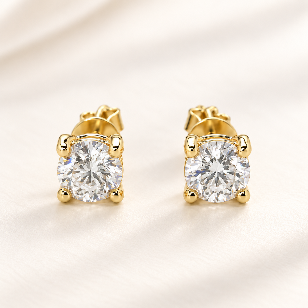 9CT YG 2.16CT TDW LG DIAMOND STUDS