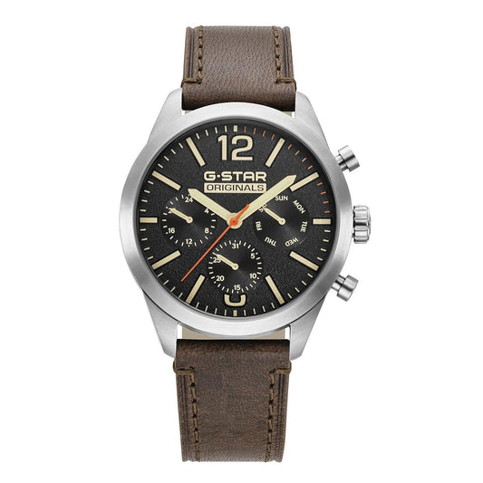 G-STAR ORIGINALS MENS WATCH BROWN LEATHER