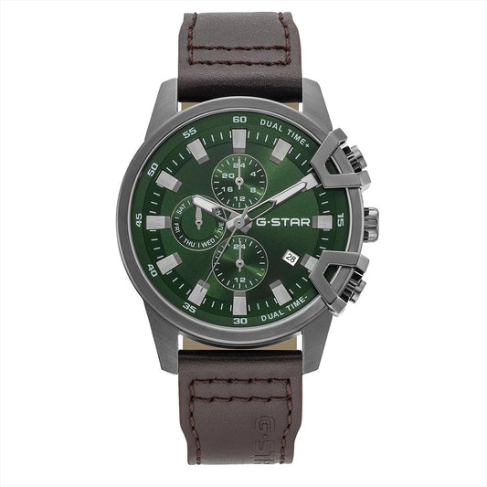 G-STAR BEND3D GREEN W/BROWN LEATHER