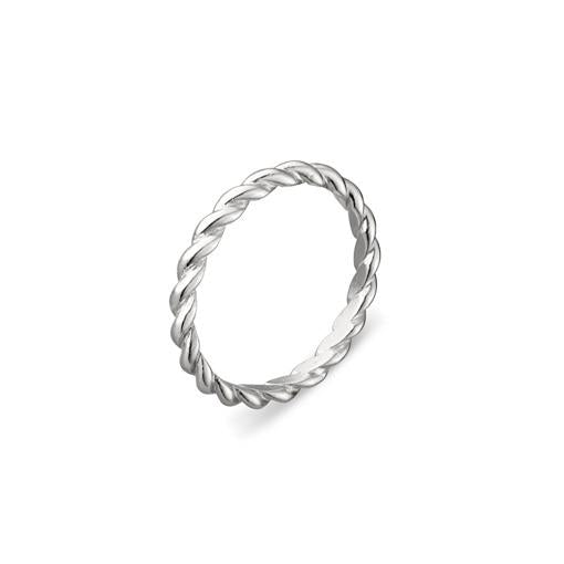 SS ROPE TWIST RING SZ 7