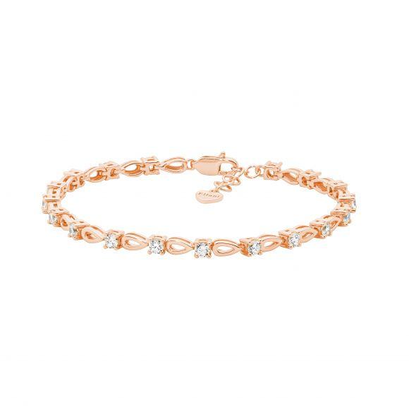 SS RGP OPEN TEAR DROP CZ BRACELET