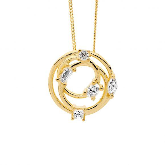 SS GP ABSTRACT CIRCLES NECKLACE