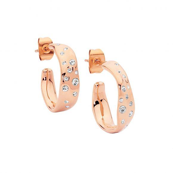 ELLANI RGP SCATTERED CRYSTAL HOOPS