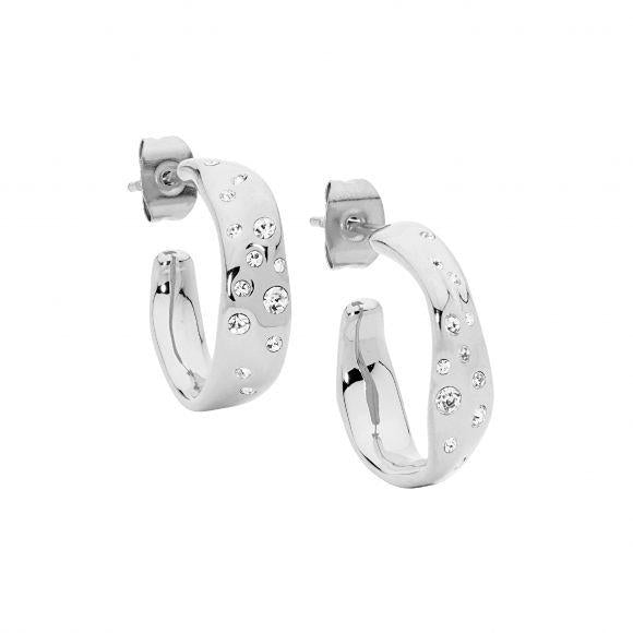 ELLANI SCATTERED CRYSTAL HOOPS