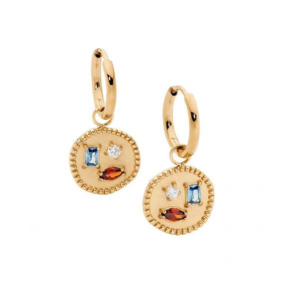 ELLANI GP CRYSTAL DISC EARRINGS
