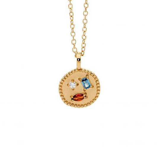 ELLANI GP CRYSTAL DISC NECKLACE