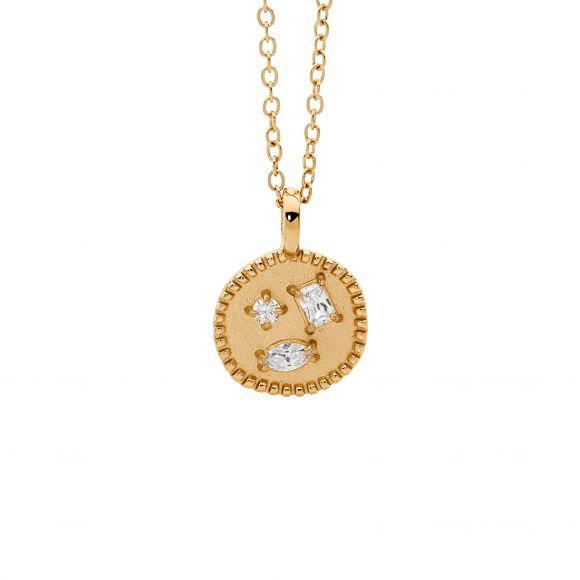 ELLANI GP CRYSTAL DISC NECKLACE