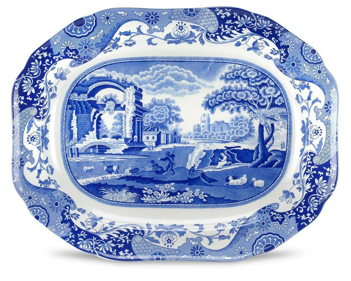 SPODE BLUE ITALIAN OVAL PLATTER 36CM