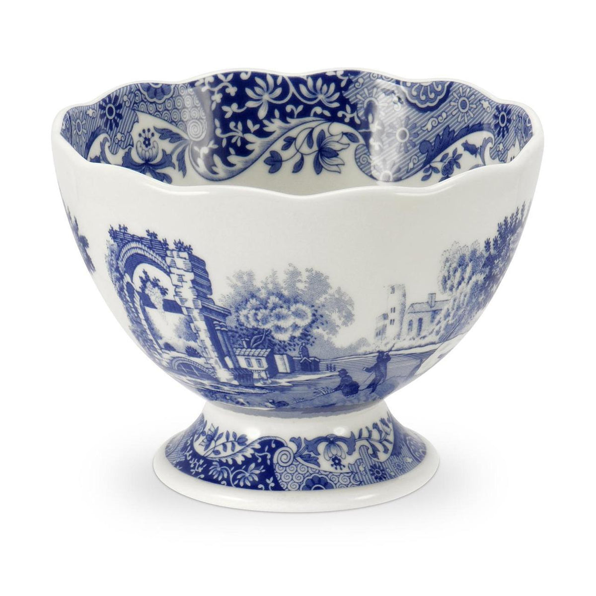 SPODE BLUE ITALIAN FOOTED BOWL 12CM