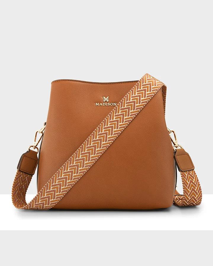 MADISON JOANIE BUCKET BAG TAN