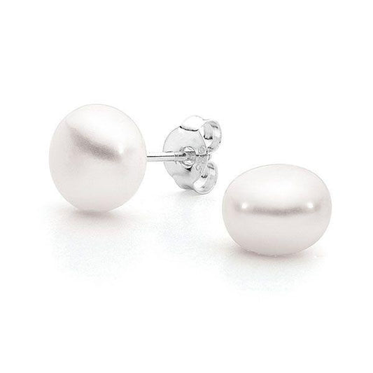 SS 10MM WHITE PEARL STUDS
