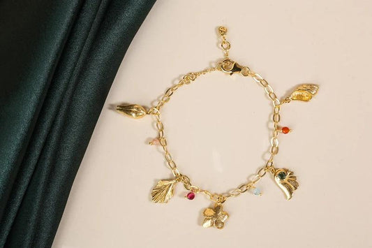CHRYSSA GP GEMSTONE CHARM BRACELET