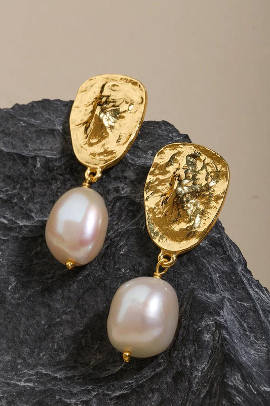 CHRYSSA GP FWP HAMMERED DROP EARRINGS