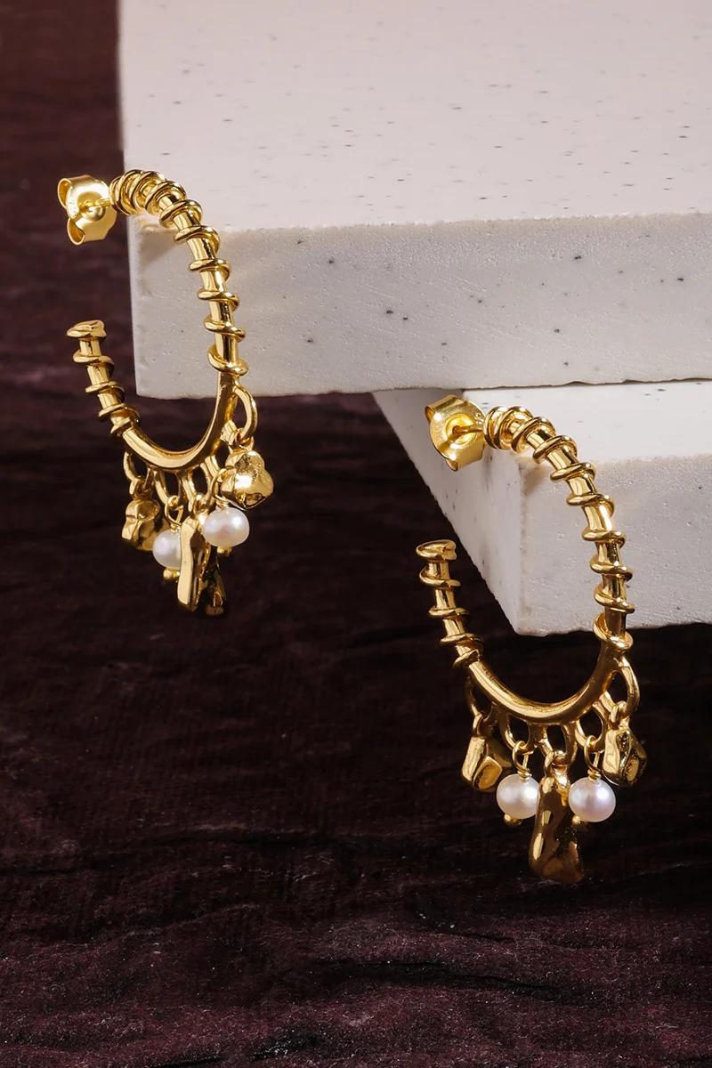 CHRYSSA GP FWP CHARM HOOPS