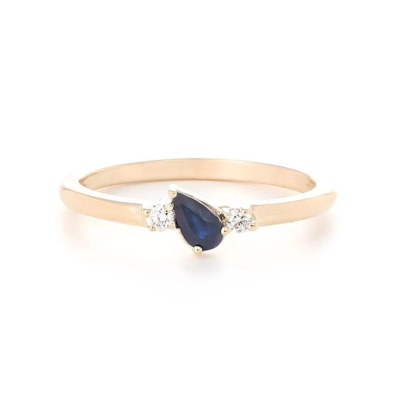 AURI GEMS 9CT YG SAPPHIRE & DIAMOND RING
