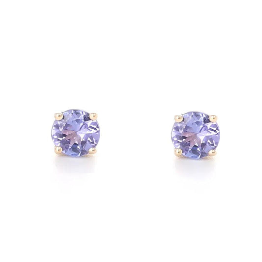 AURI GEMS 9CT YG TANZANITE STUDS