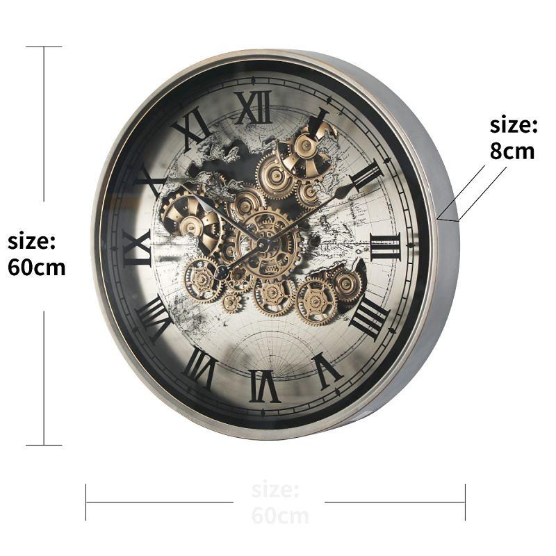 MARCO MAP INDUSTRIAL COGS CLOCK 60CM