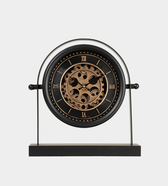 INDUSTRIAL COGS MANTLE CLOCK