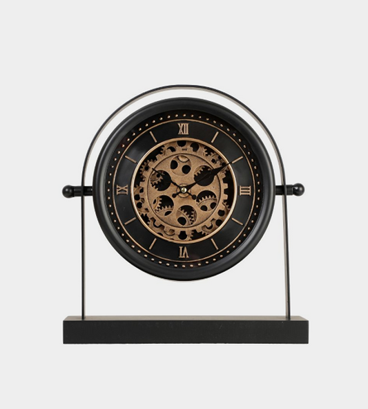 INDUSTRIAL COGS MANTLE CLOCK