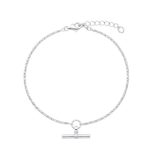SS T-BAR ROPE BRACELET